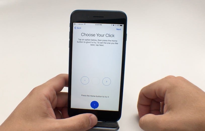 Customize the iPhone 7 home button in Settings.