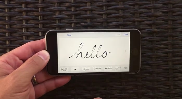 How to send handwritten messages in iOS 10.