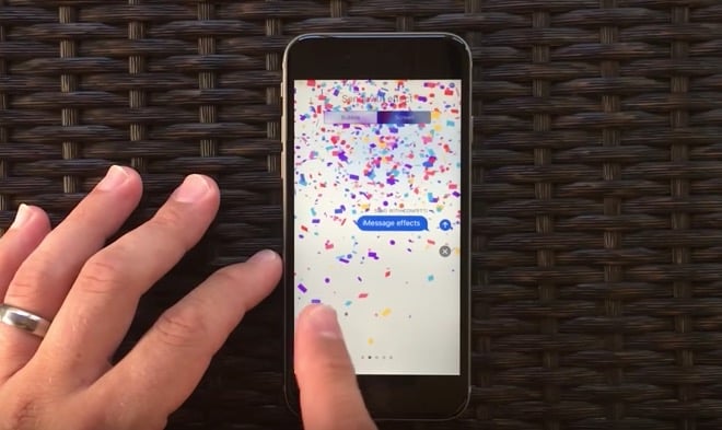 Cómo usar los efectos de IMessage en iOS 10.