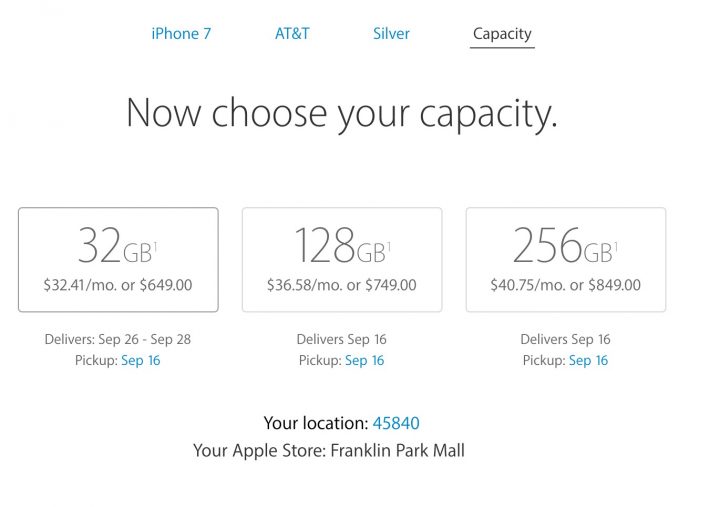 Reserve the iPhone 7 for in store pickup with a special iPhone 7 pre-order.