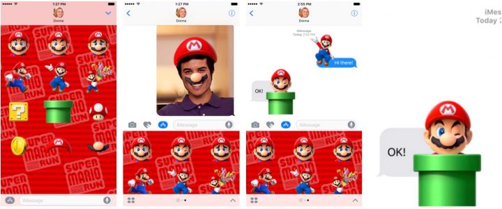 Super Mario Run iMessage App