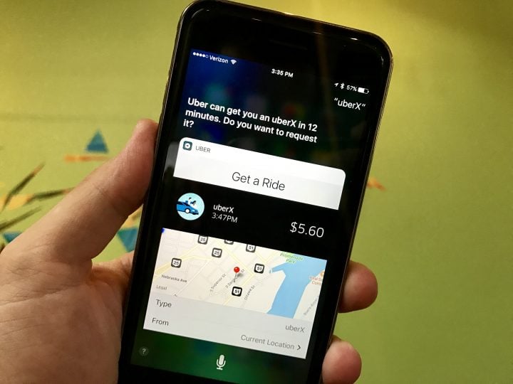 How to get an Uber ride with Siri.