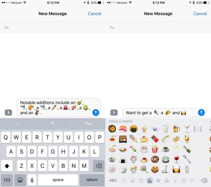iOS 10.2 beta includes new emojis.