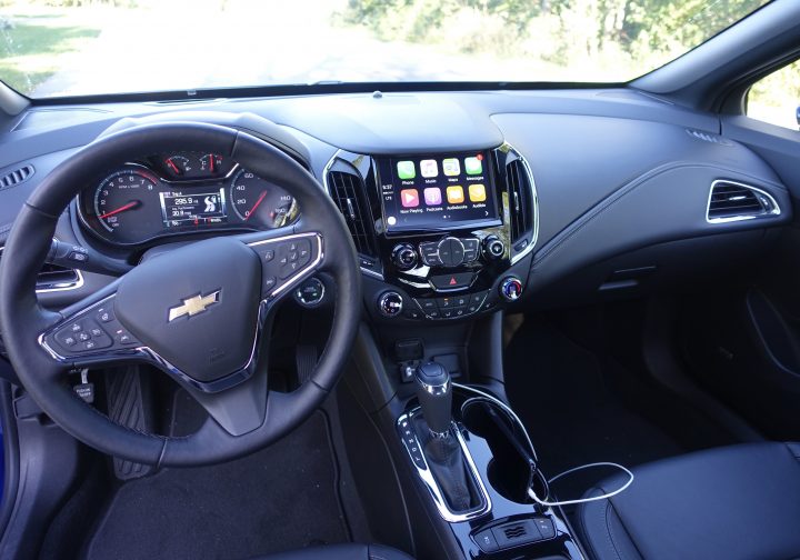 The Chevy Cruze Premier interior is beautiful.