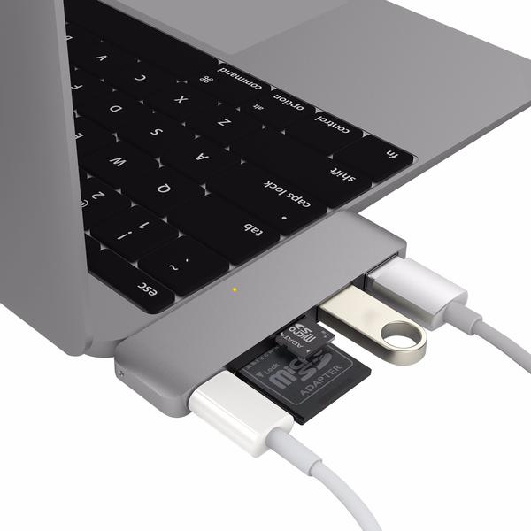 A small USB C hub simplifies on the go connectivity or even at your desk if you don't need a full dock. 