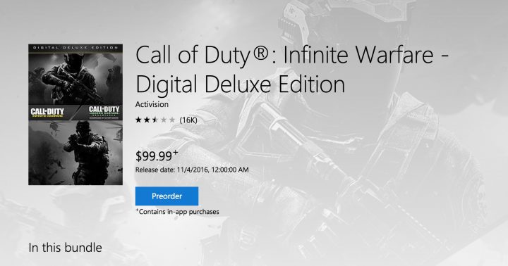 Call of Duty: Infinite Warfare Digital Release Details