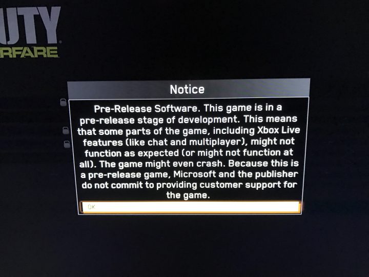Expect Call of Duty: Infinite Warfare Xbox One party issues.