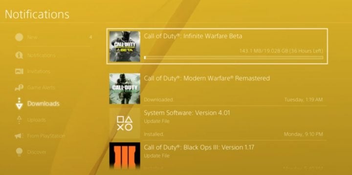 The Call of Duty: Infinite Warfare beta download takes a long time on the PS4 right now. 