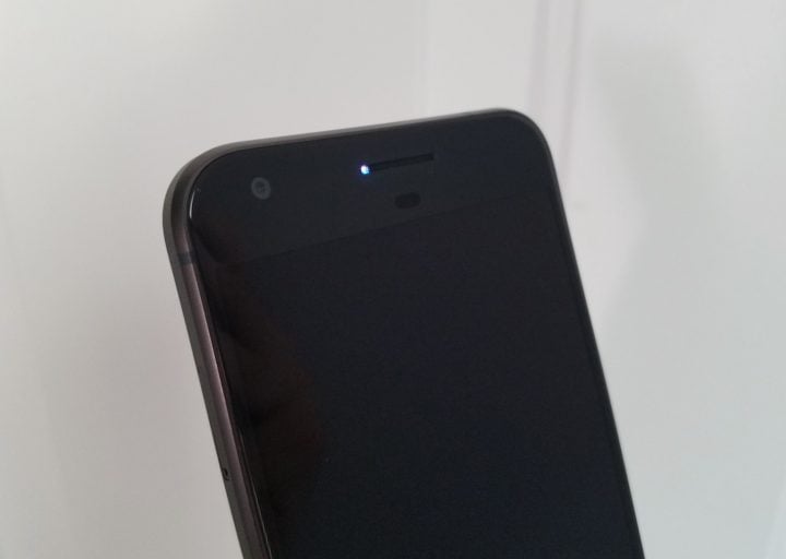 Google's Pixel has a notification LED. It's just disabled out of the box