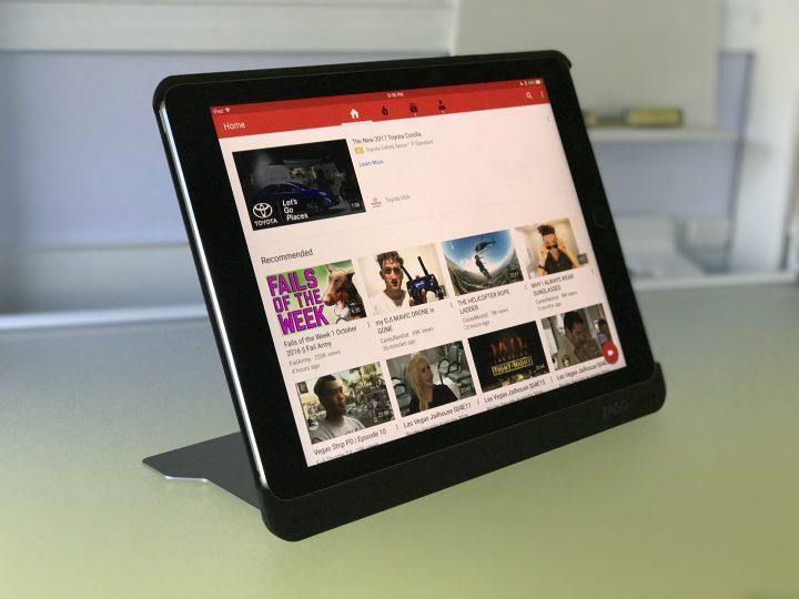 Stand the iPad up to watch shows without the keyboard. 