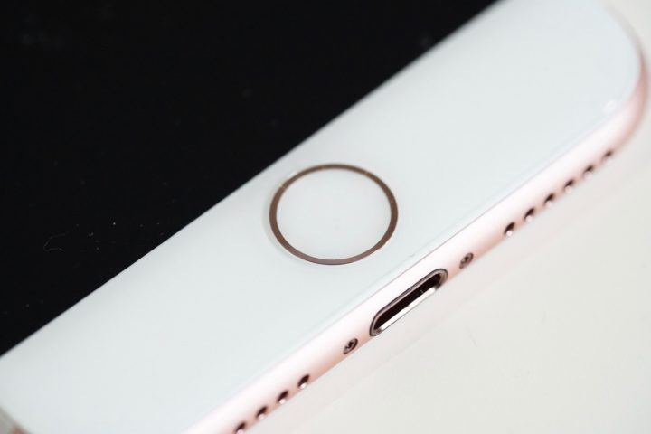 The iPhone 7 home button is now a solid button that doesn't actually move. 