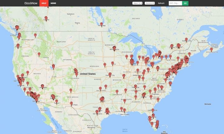 Use this map to find the DJI Mavic in stock.