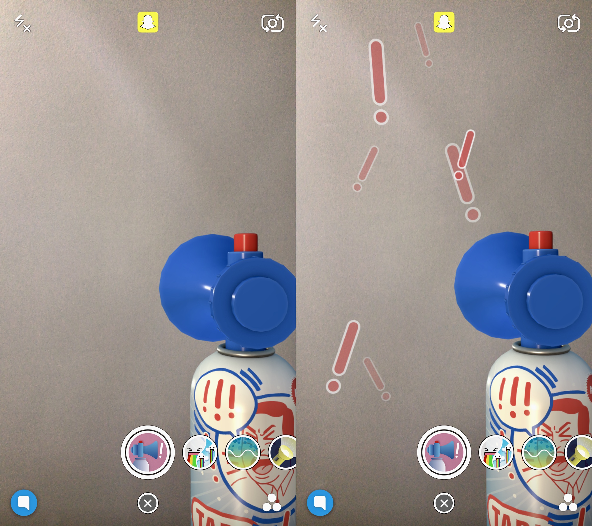 Pick the Snapchat World Lens and then interact with it.