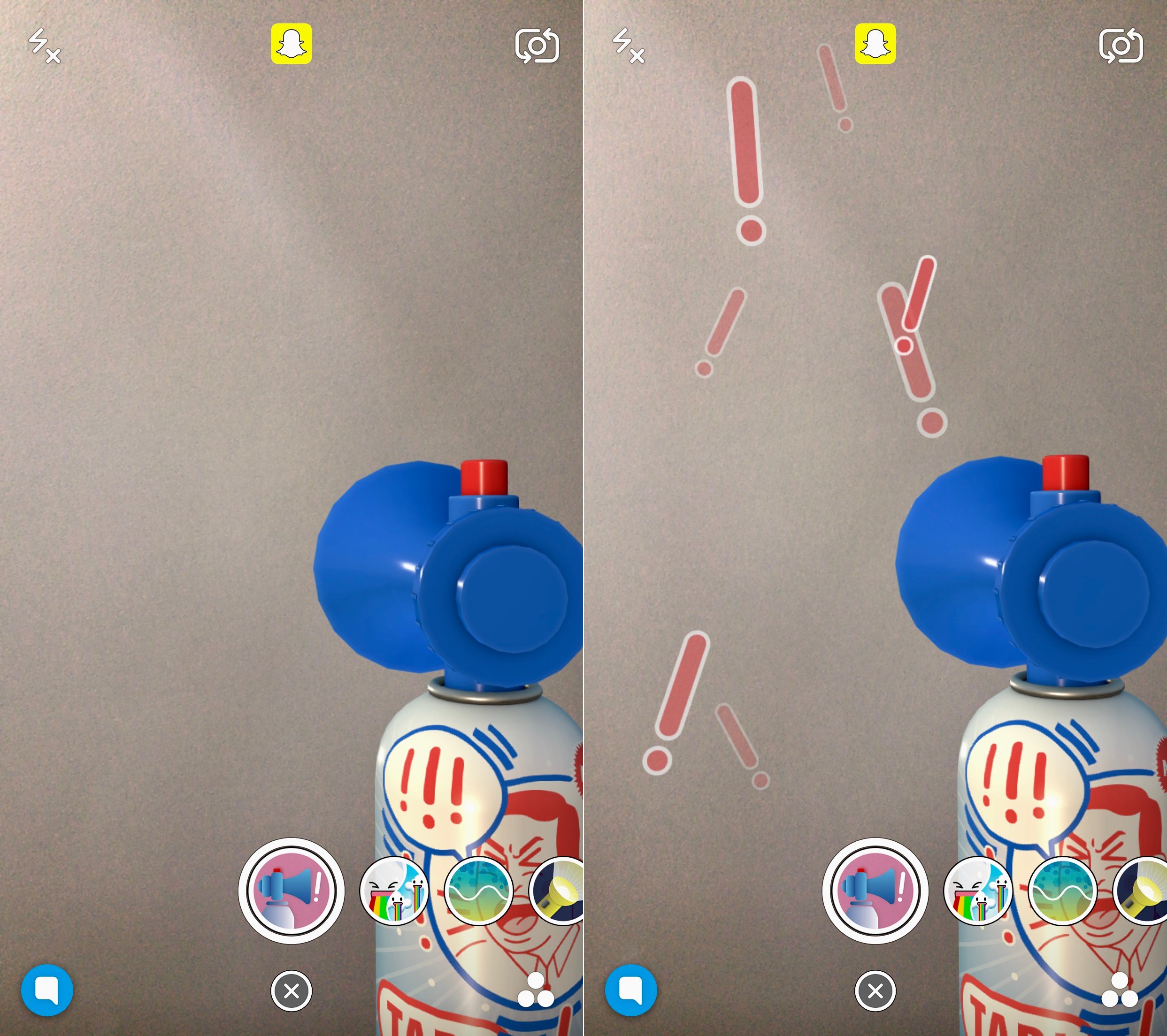 Pick the Snapchat World Lens and then interact with it.