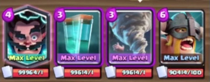 Electro Wizard Legendary, Clone Spell, Tornado and Elite Barbarians