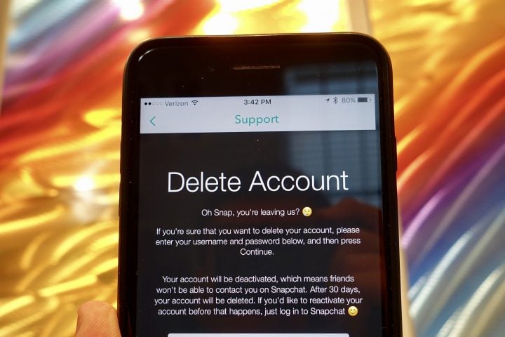 Delete your Snapchat account in under a minute.