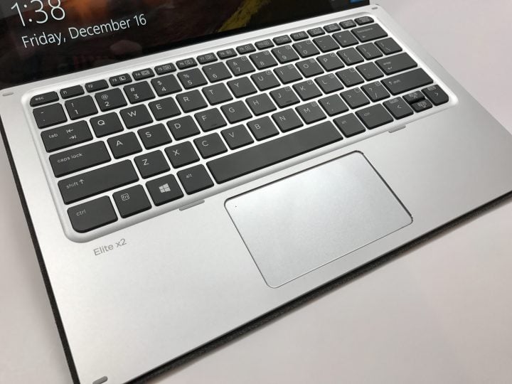 The HP Elite x2 keyboard comes off easily when you need to use it as a tablet.