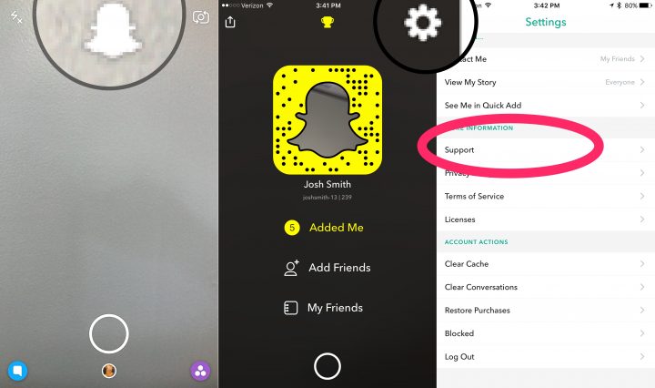 How to delete your snapchat account in the app.