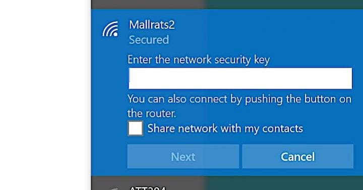 If you see this message you can connect to WiFi without the password.