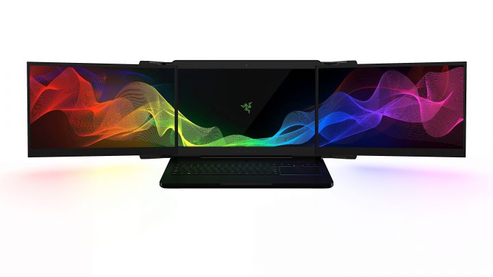 Razer Project Valerie is a triple monitor gaming notebook with three 17.3-inch 4K displays. 