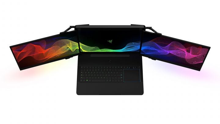 Razer Project Valerie opens and automatically aligns the displays so you're ready to game or work.