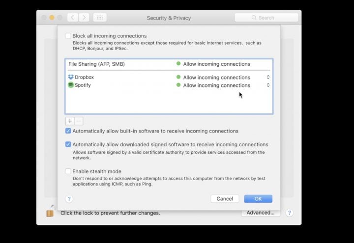 Firewall Information for Your Mac