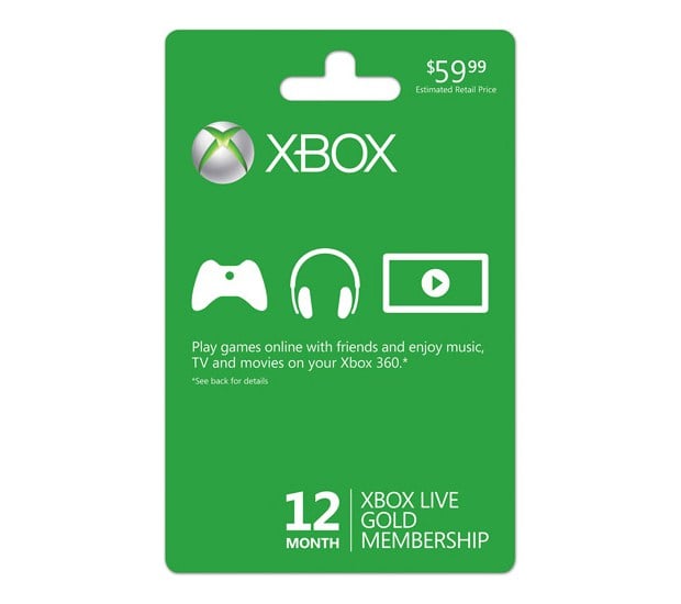 Xbox Live Gold - $59.99