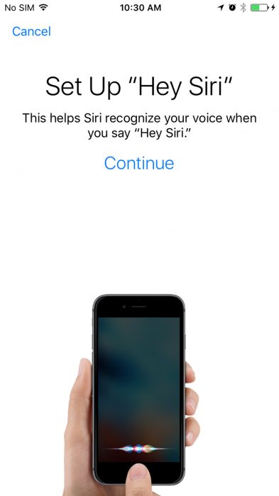 Hey Siri in iOS 1012