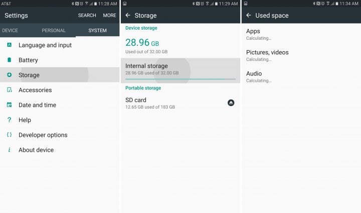 Android-storage