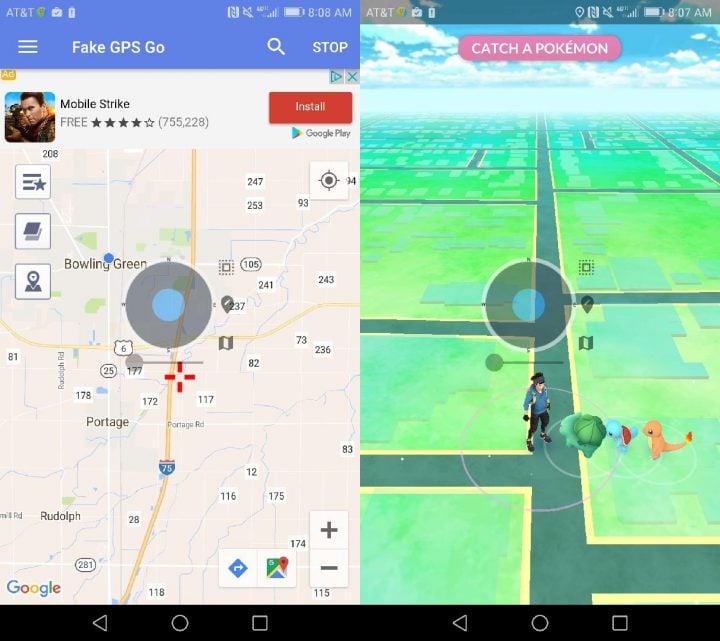 Usa esta aplicación para falsificar tu ubicación GPS Pokémon Go sin root.  Te permite caminar sin moverte.