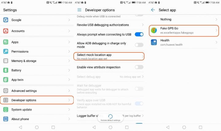 Habilite la aplicación de ubicación GPS falsa para cambiar la ubicación de su teléfono.