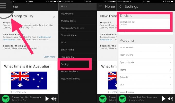 Steps to change the Alexa wake word.