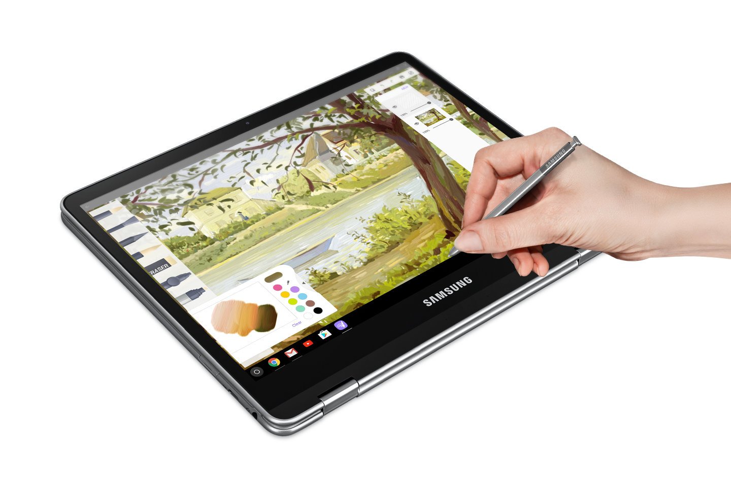 Samsung Chromebook Plus with S Pen in Tablet