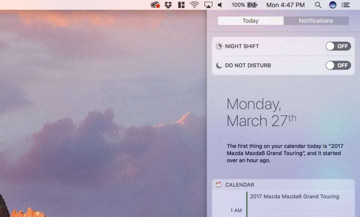 How to quickly turn Night Shift on Mac on and off. 