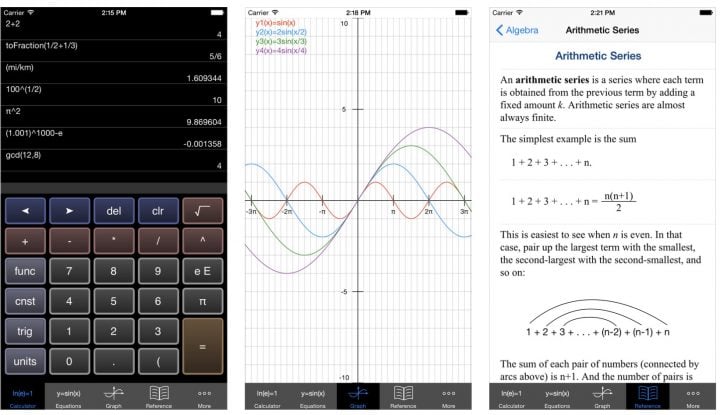 Free graphing calculator math app