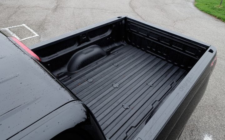 A functional 6 foot bed with multiple tied down points makes hauling cargo easy.