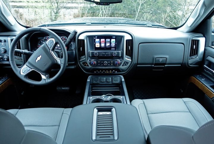 A roomy and functional interior in the 2017 Chevy Silverado 2500HD.