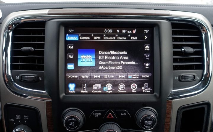 The Uconnect system is capable, but lacks Android Auto and CarPlay. 
