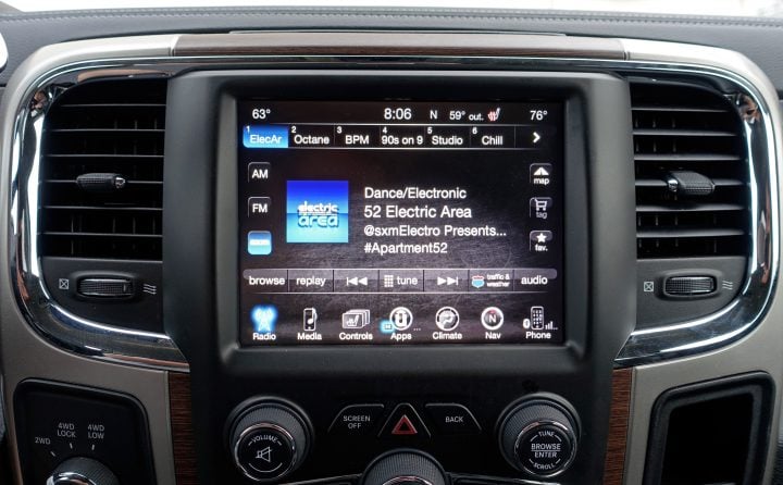 The Uconnect system is capable, but lacks Android Auto and CarPlay.