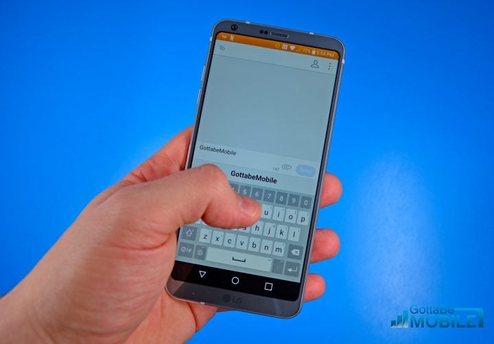 It's easy to use the LG G6 with one hand.