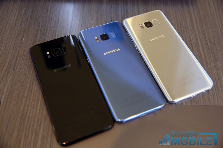 Galaxy S8 Fingerprint sensors and cameras on back of phone