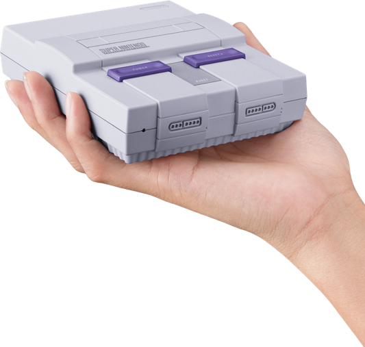 SNES Classic: tamaño clásico de Super Nintendo en la mano