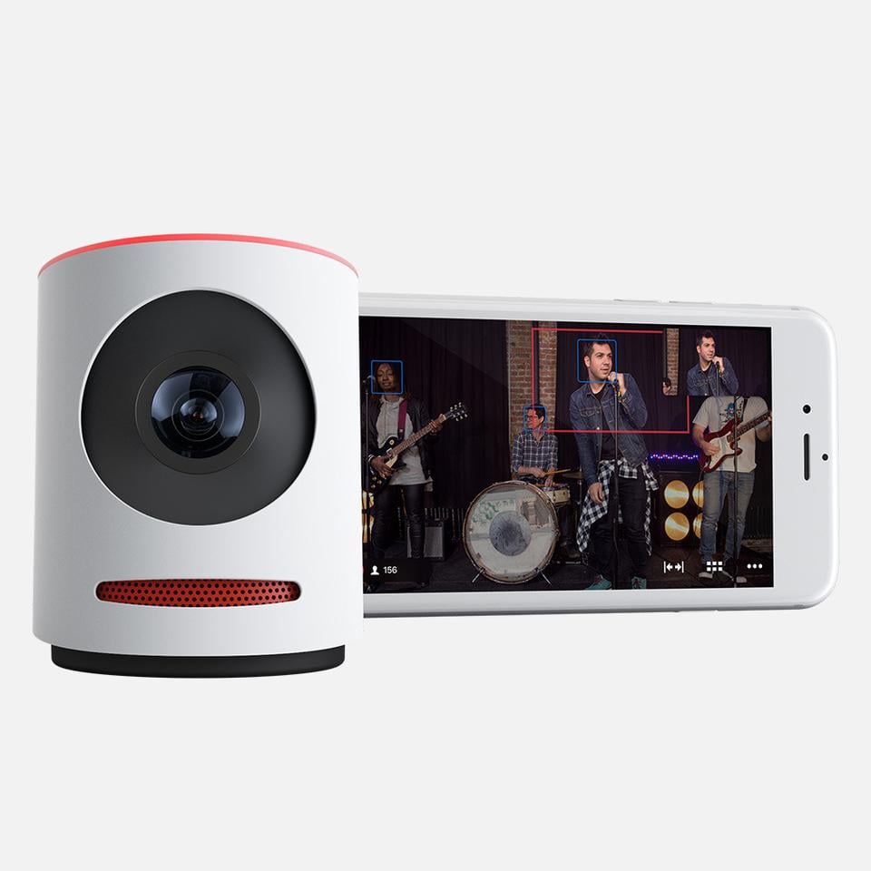 mevo live streaming camera with iphone