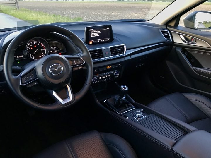 The welcoming interior of the 2017 Mazda 3 Hatchback.