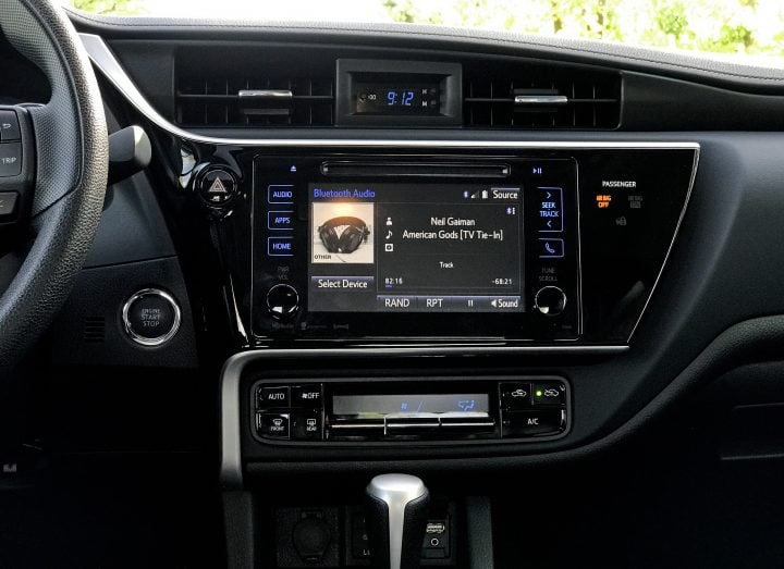 The Corolla offers a very capable infotainment system with voice control and Bluetooth.