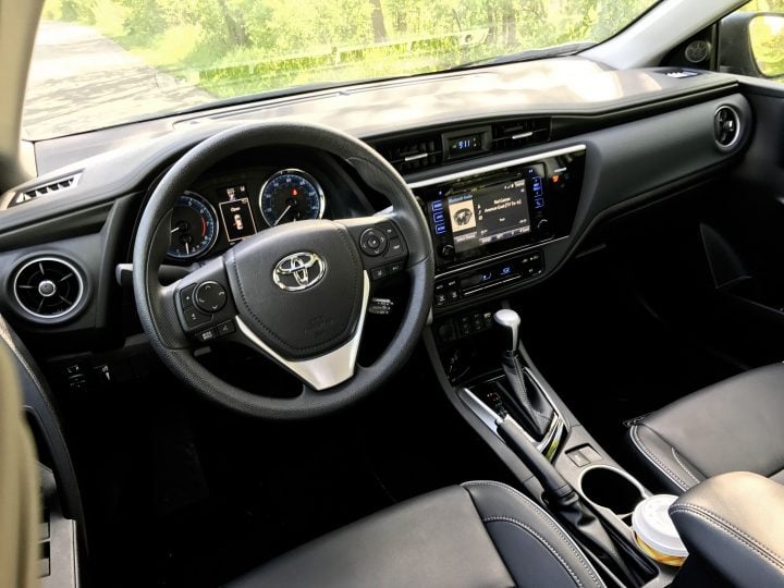 The 2017 Toyota Corolla XLE offers a nice interior with room for four adults. 