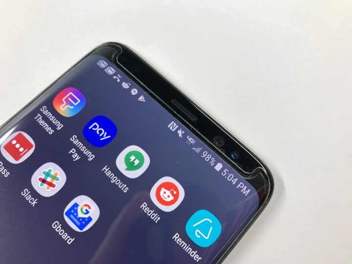 The InvisbleShield Glass Curve Galaxy S8 screen protector offers good coverage, but there is a two-tone look to the edges. 