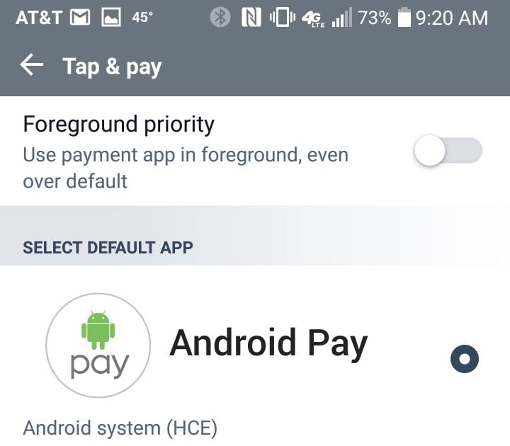 Use your LG G6 to make mobile payments.
