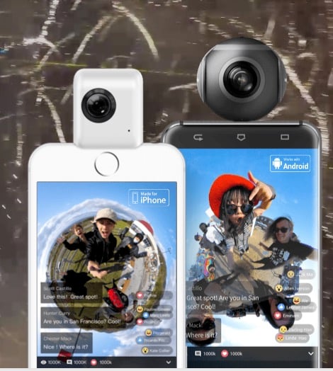 mobile with 360 degree camera