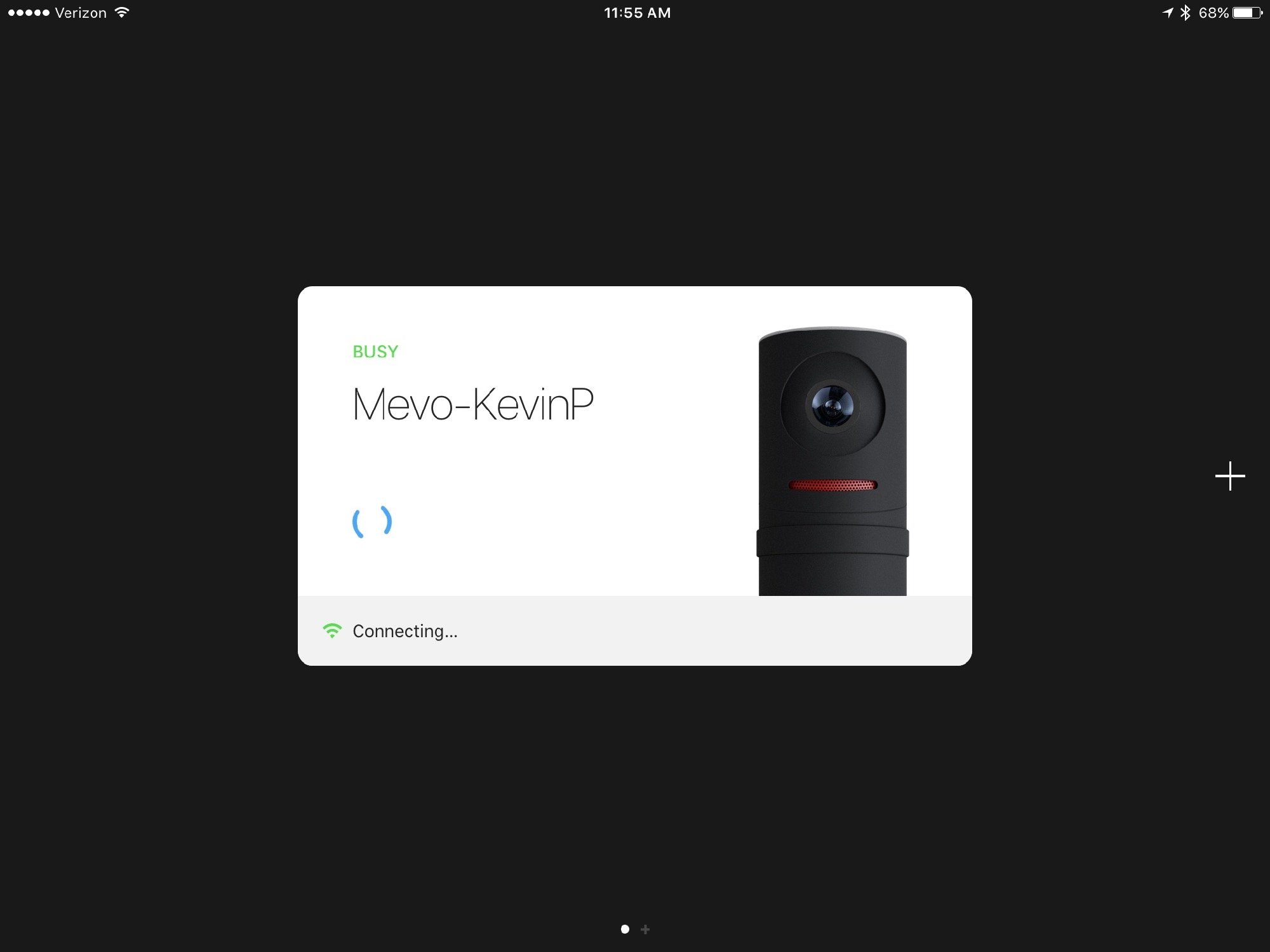 meevo camera app connection page